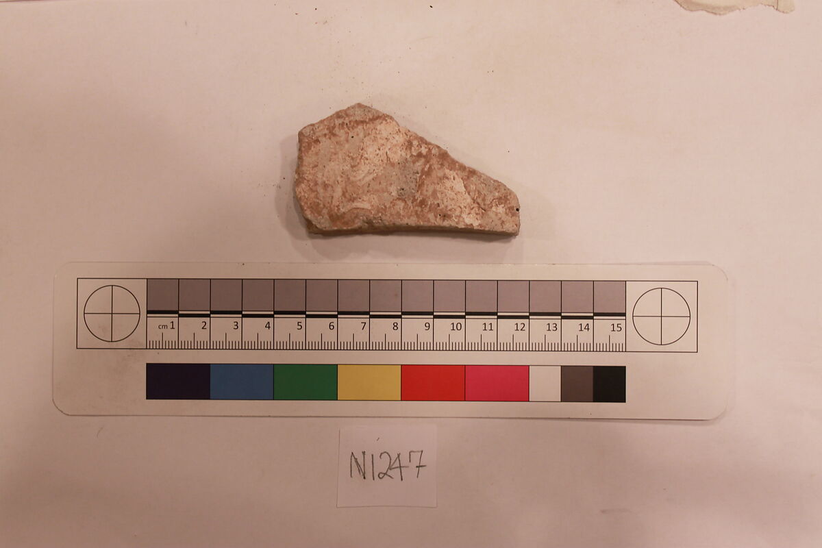Stucco Fragment, Stucco; carved, painted