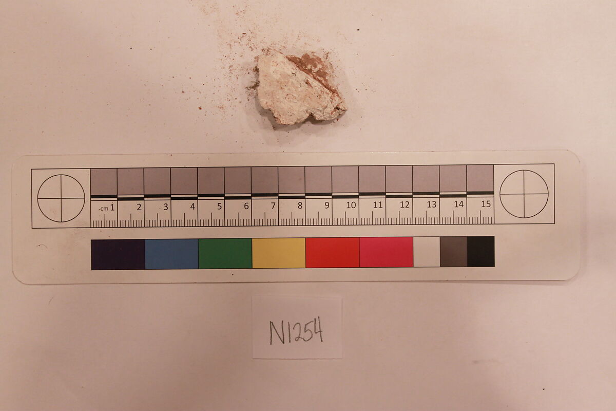 Stucco Fragment, Stucco; carved, painted