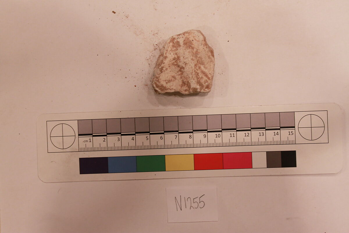 Stucco Fragment, Stucco; carved, painted