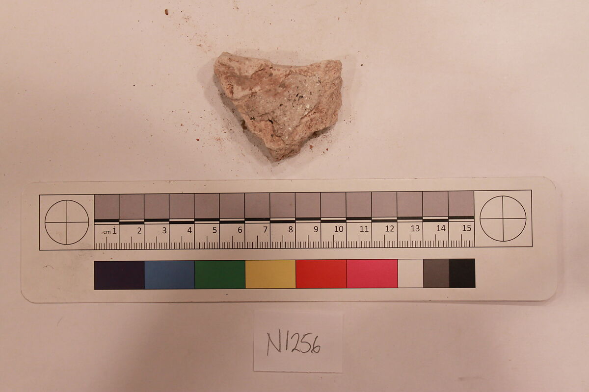 Stucco Fragment, Stucco; carved, painted