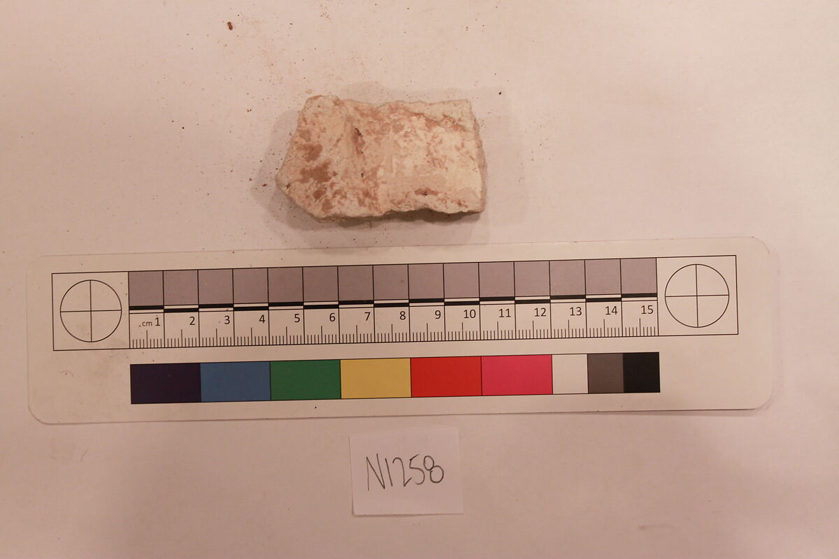 Stucco Fragment, Stucco; carved, painted