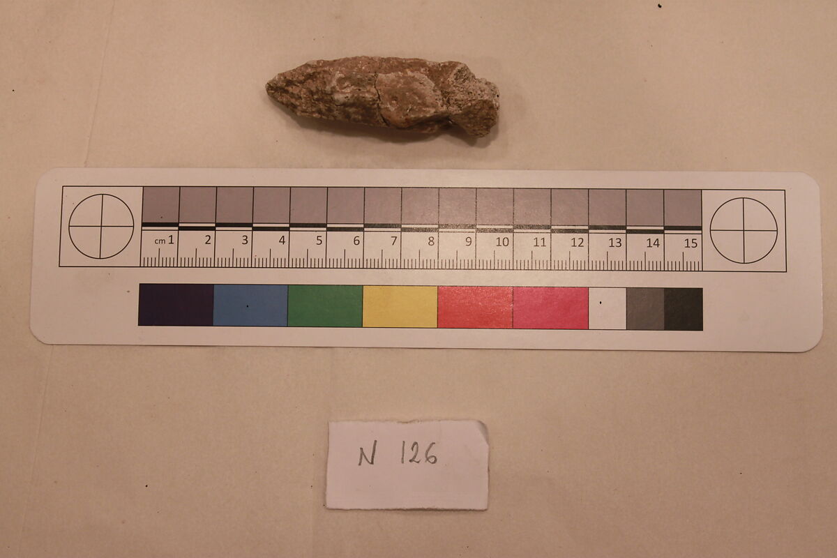Stucco Fragment, Stucco; carved, painted