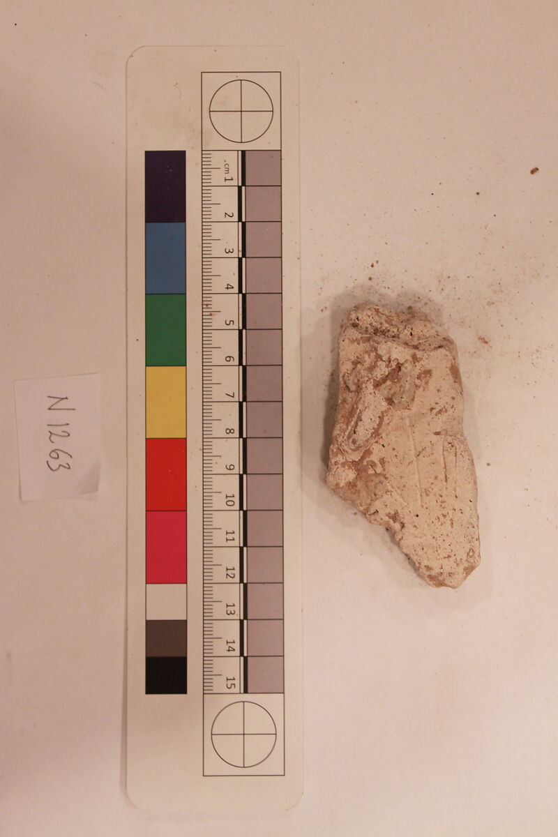 Stucco Fragment, Stucco; carved, painted