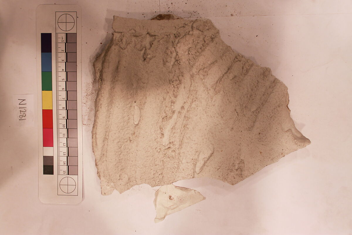 Stucco Fragment, Stucco(?); carved, painted