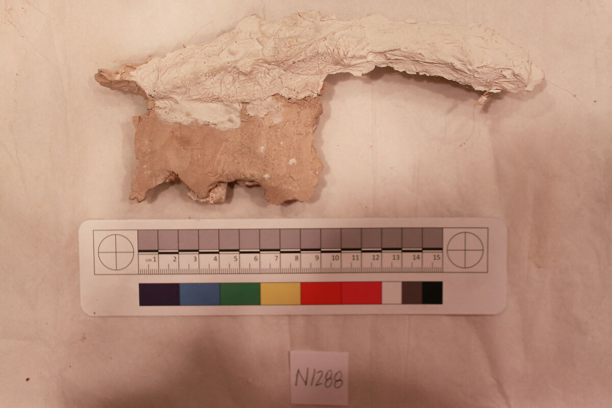 Stucco Fragment, Stucco (white mortar); carved