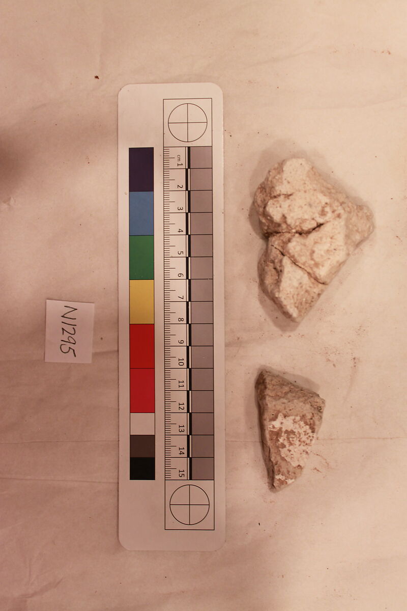 Stucco Fragment, Stucco; carved, painted