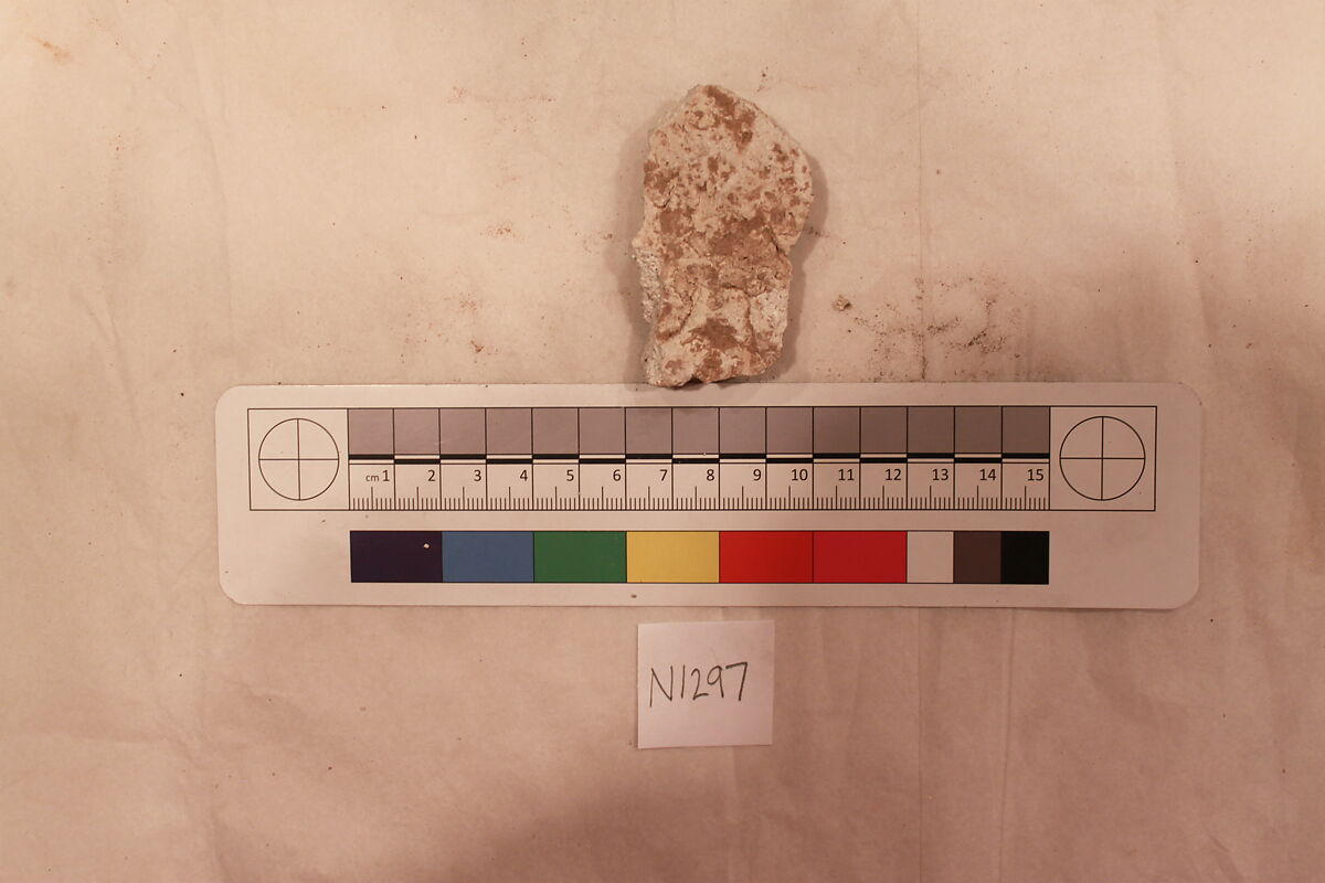 Stucco Fragment, Stucco (white mortar); carved