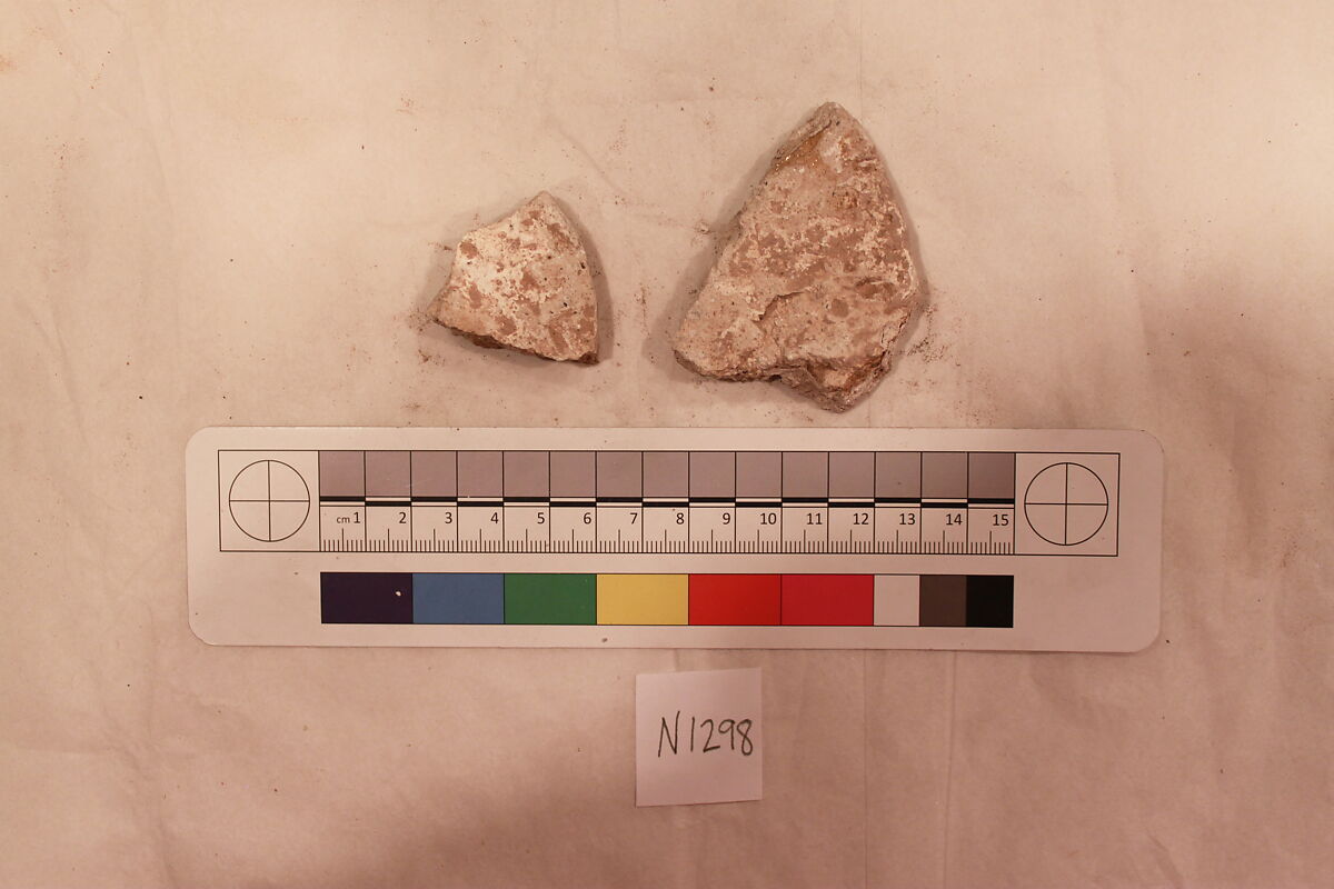 Stucco Fragment, Stucco (white mortar); carved