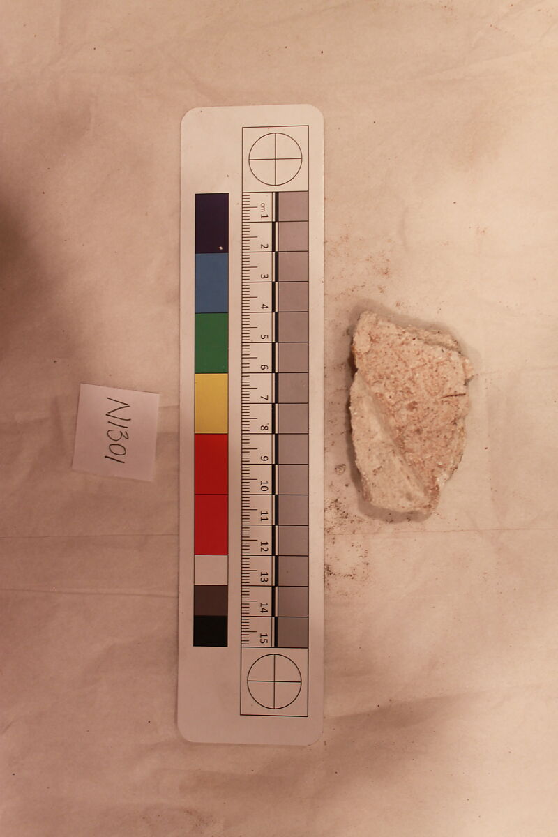 Stucco Fragment, Stucco (white mortar); carved