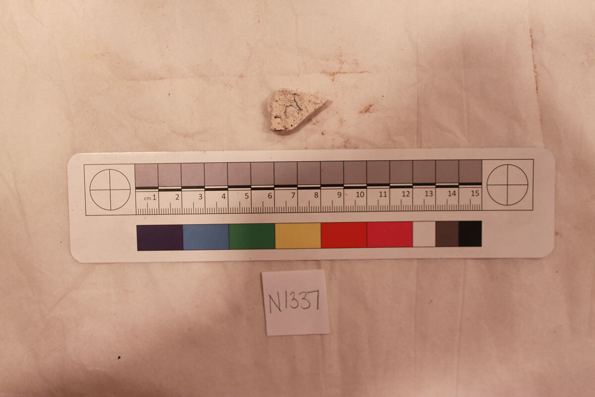 Stucco Fragment, Stucco (mortar); carved, painted