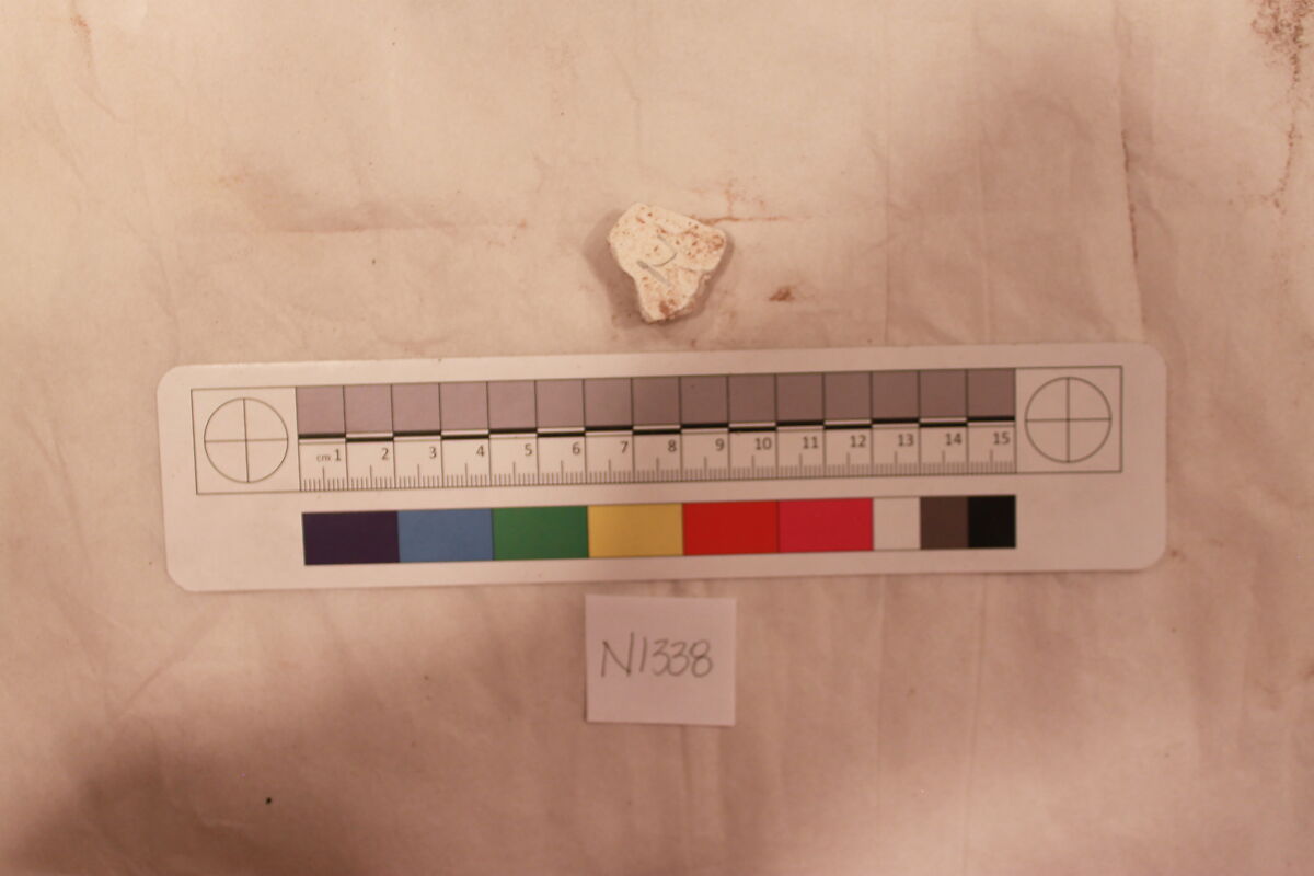 Stucco Fragment, Stucco (mortar); carved, painted