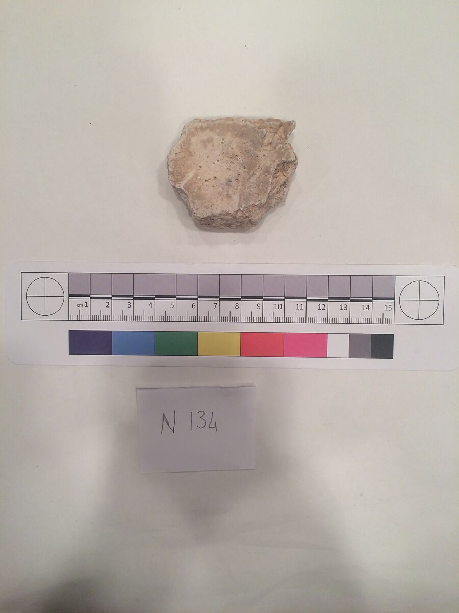 Stucco Fragment, Stucco; carved, painted