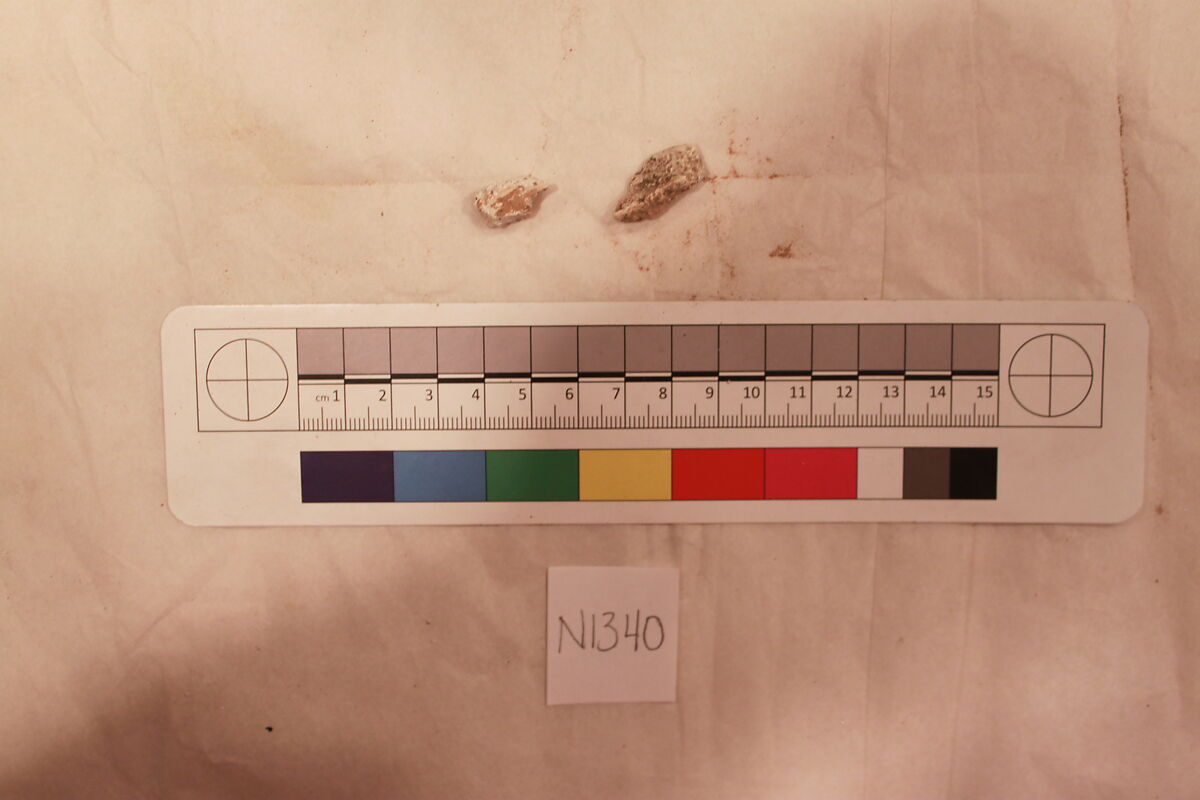 Stucco Fragment, Stucco (mortar); carved, painted