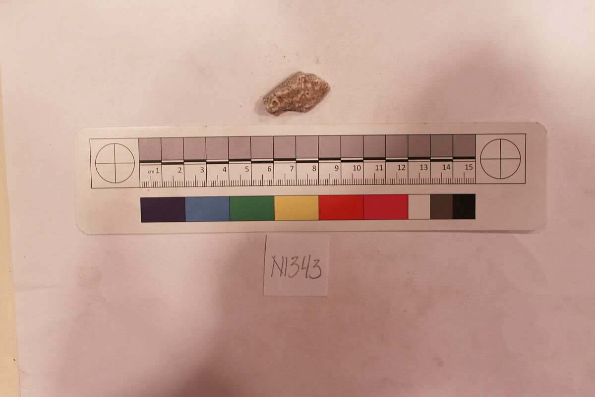 Stucco Fragment, Stucco (mortar); carved, painted