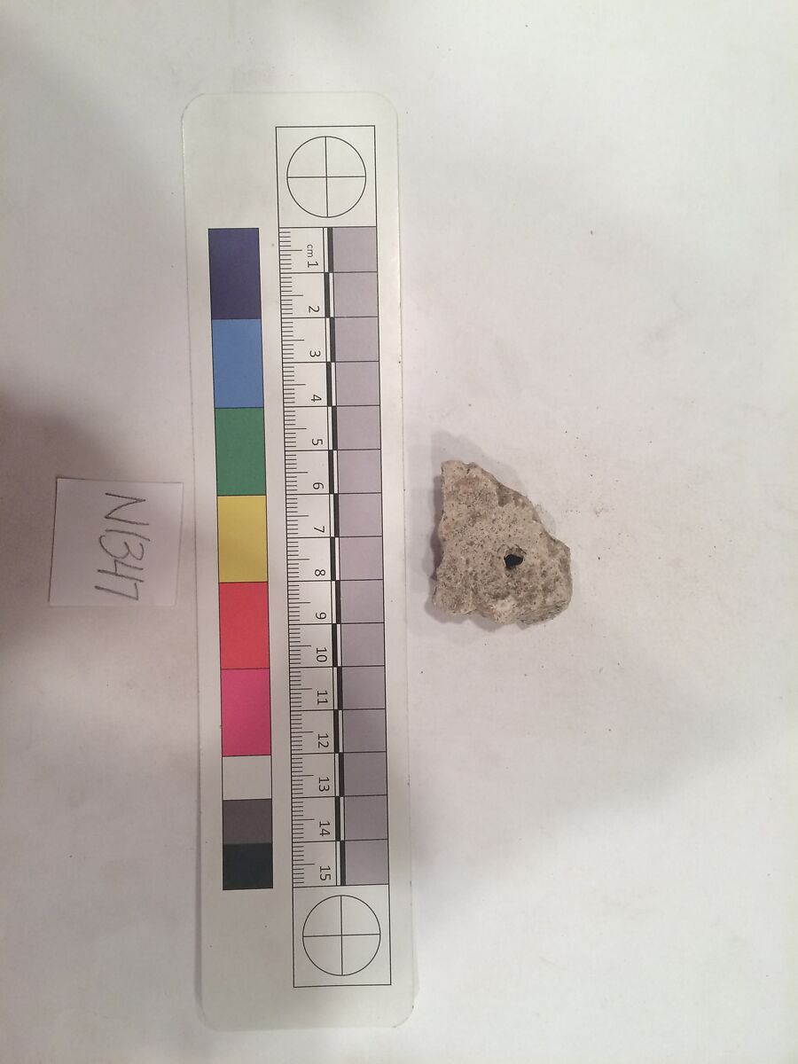 Stucco Fragment, Stucco (mortar); carved, painted