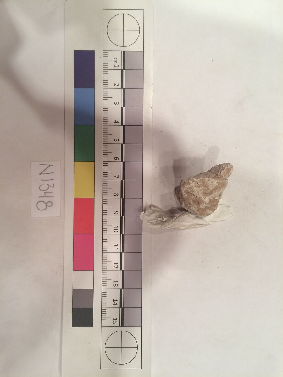 Stucco Fragment, Stucco (mortar); carved, painted