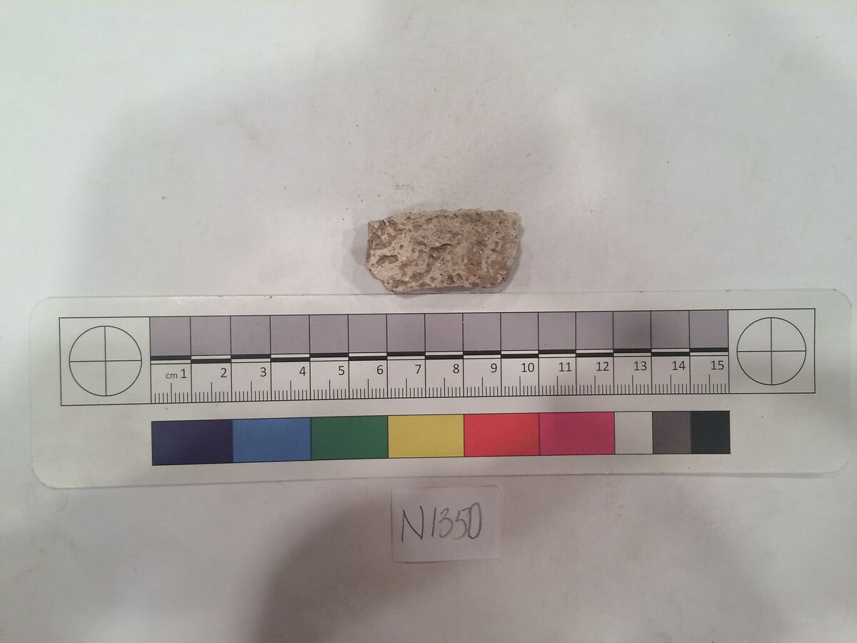 Stucco Fragment, Stucco (mortar); carved, painted