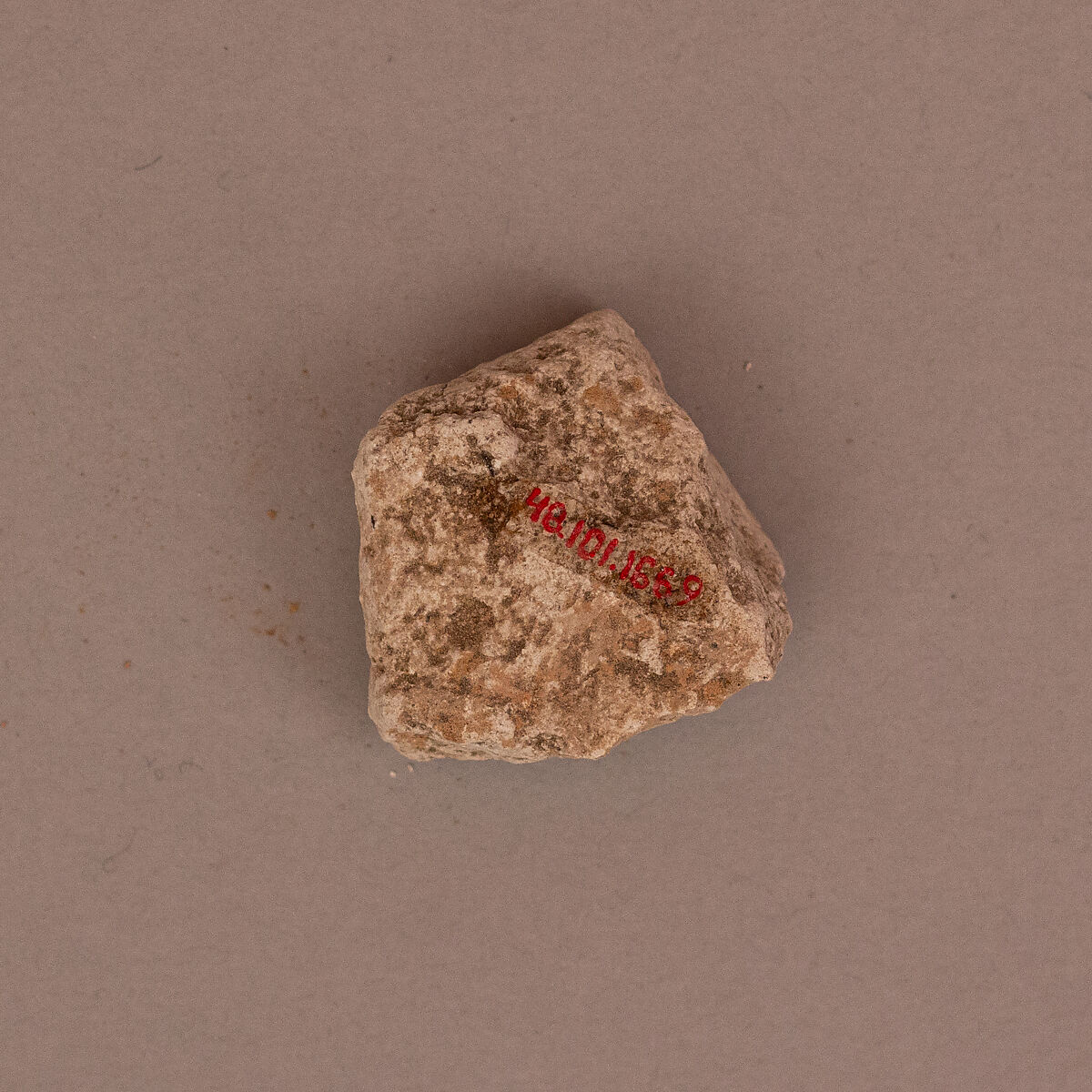 Stucco Fragment, Stucco (mortar); carved, painted