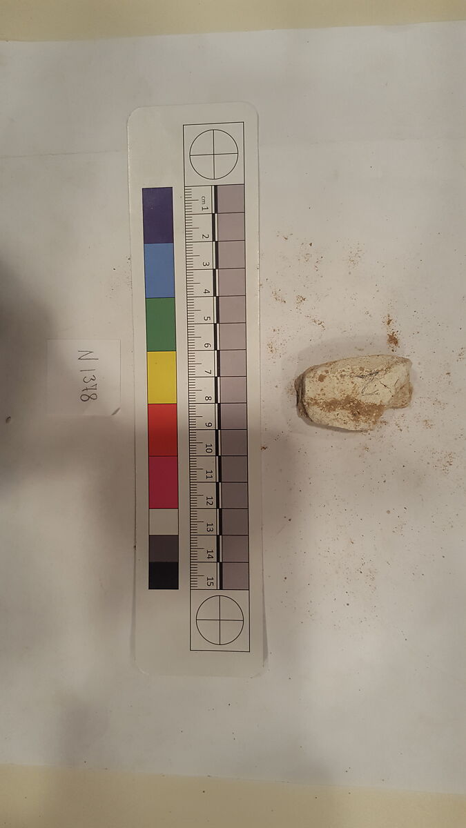 Stucco Fragment, Stucco (mortar); carved, painted