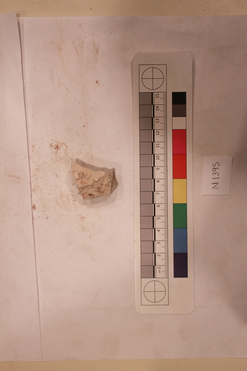 Stucco Fragment, Stucco (mortar); carved, painted