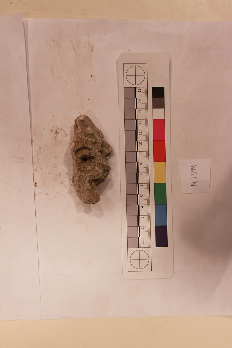 Stucco Fragment, Stucco (mortar); carved 