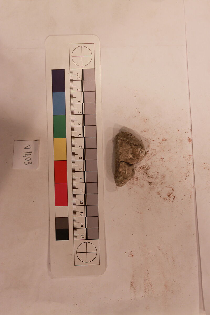 Stucco Fragment, Stucco (mortar); carved, painted