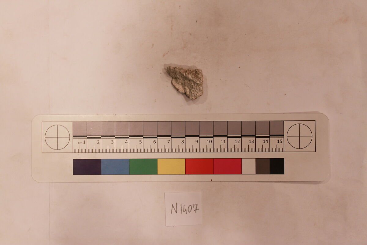 Stucco Fragment, Stucco (mortar); carved, painted