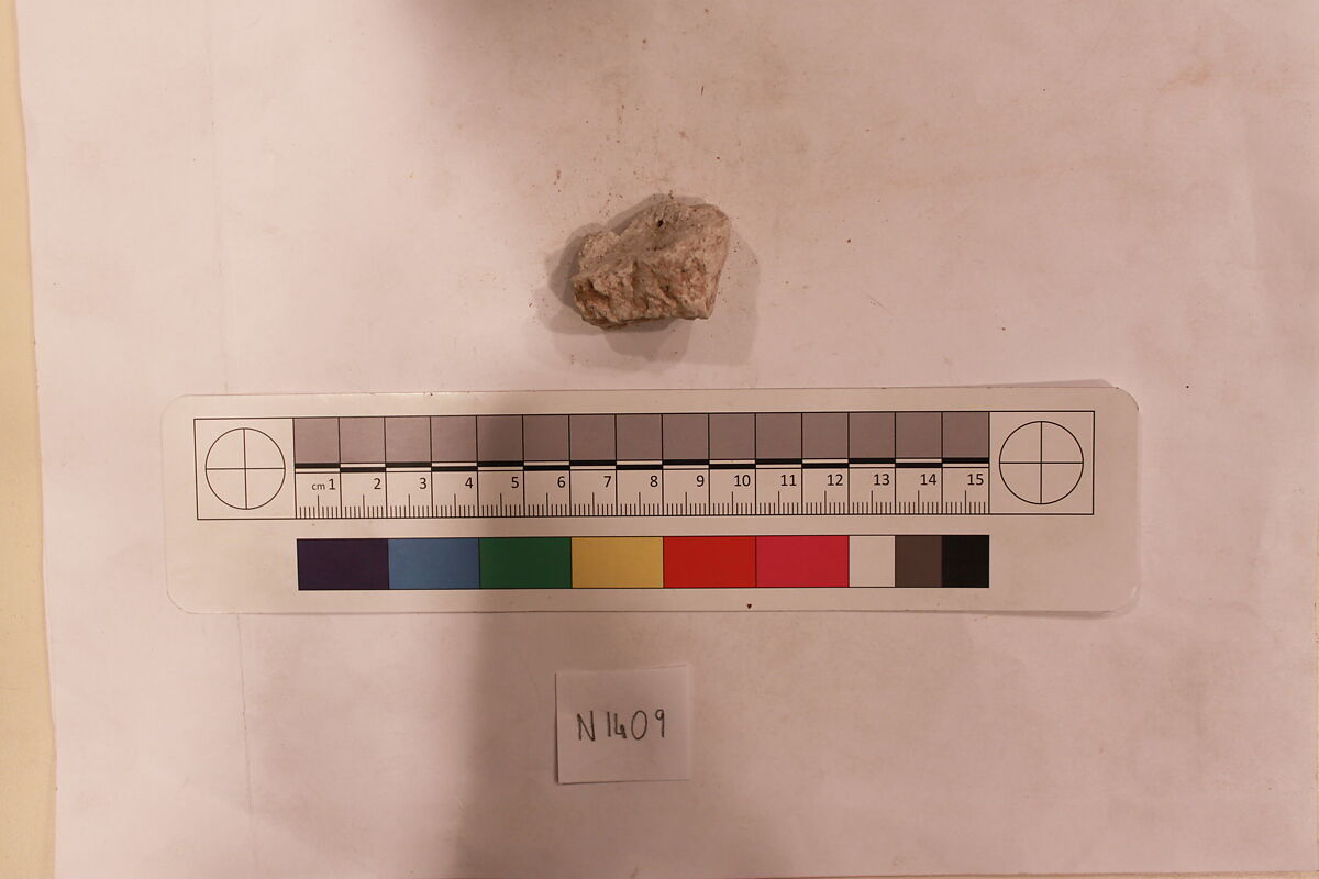 Stucco Fragment, Stucco (mortar); carved, painted