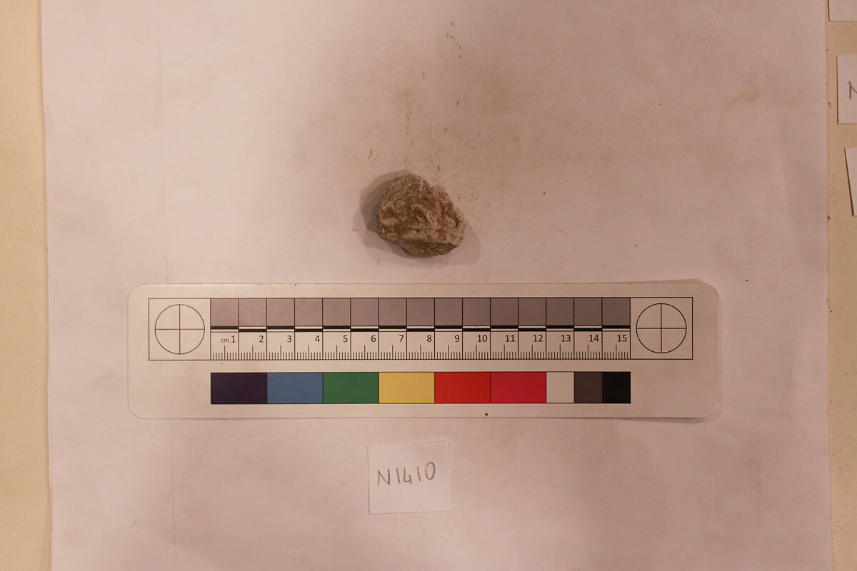 Stucco Fragment, Stucco (mortar); carved, painted