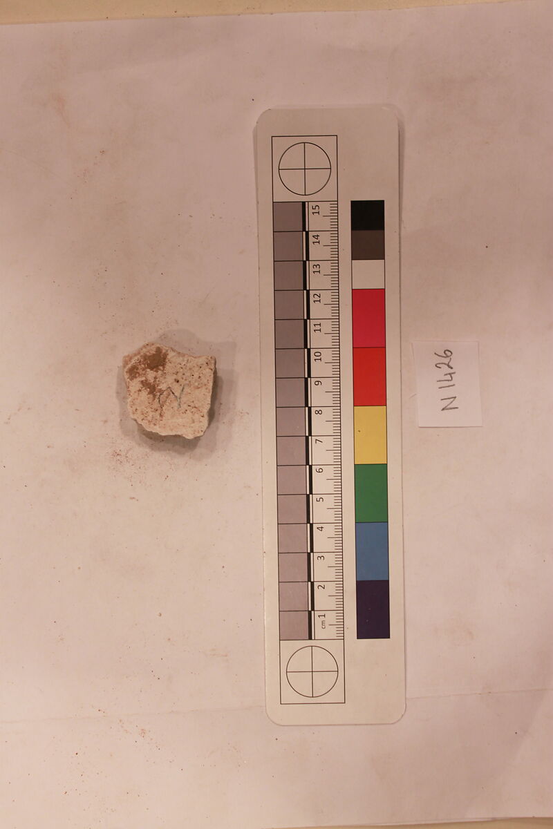 Stucco Fragment, Stucco (mortar); carved, painted