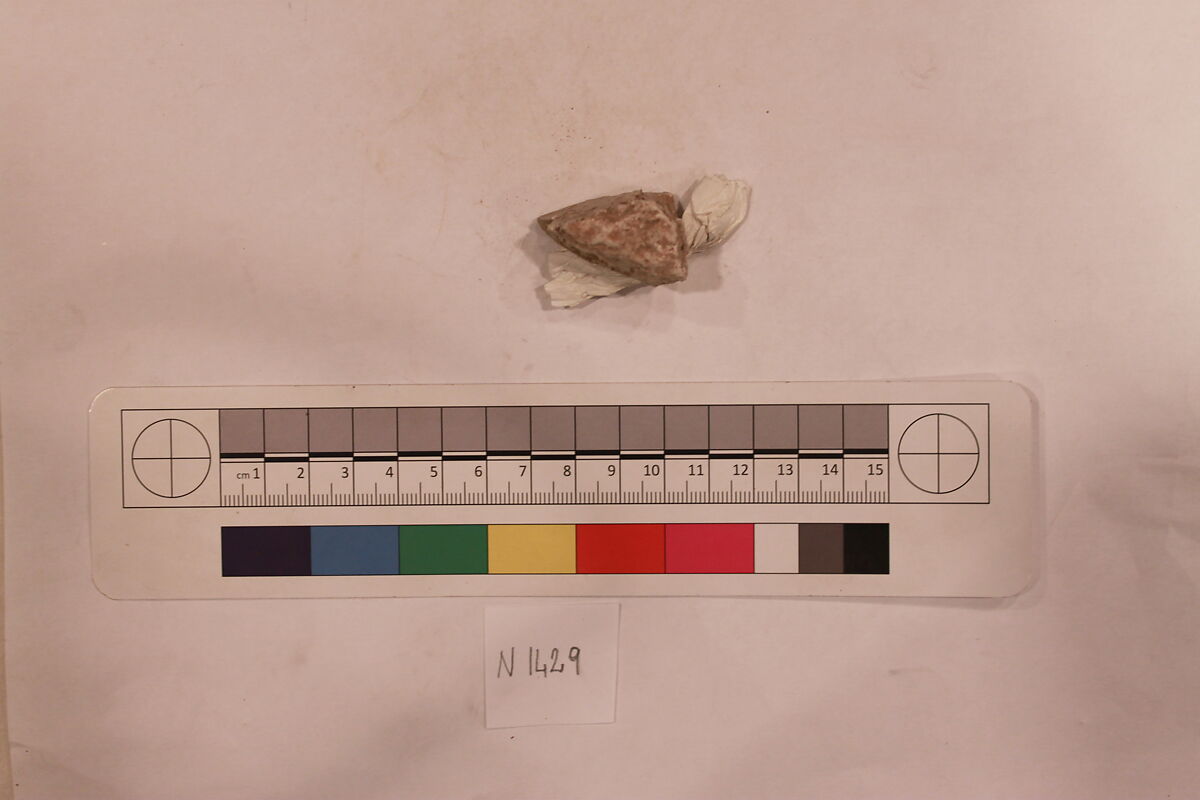 Stucco Fragment, Stucco; carved, painted