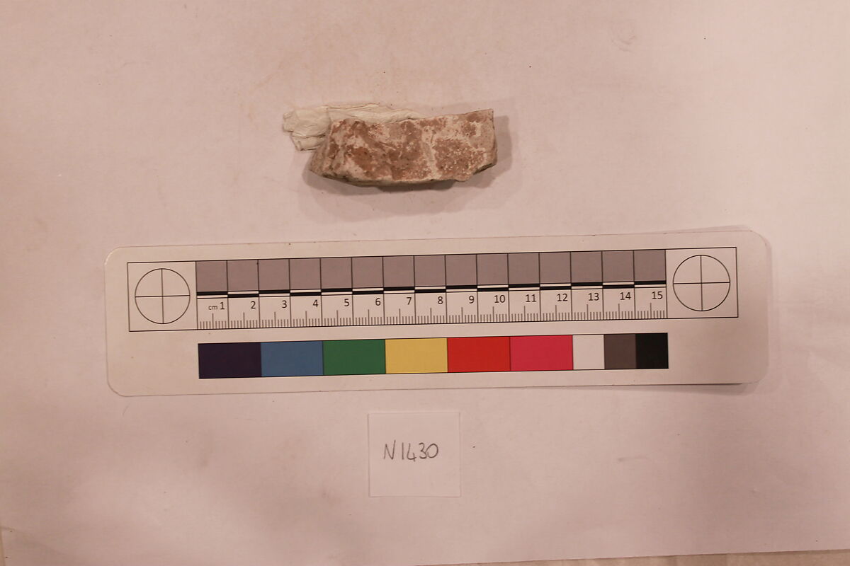 Stucco Fragment, Stucco; carved, painted