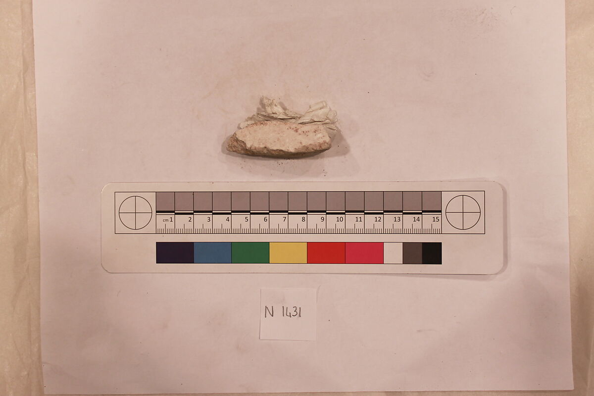 Stucco Fragment, Stucco; carved, painted