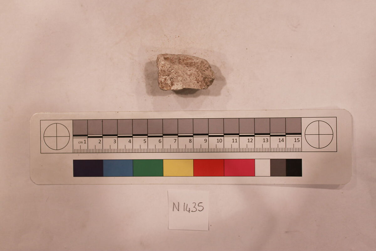 Stucco Fragment, Stucco; carved, painted
