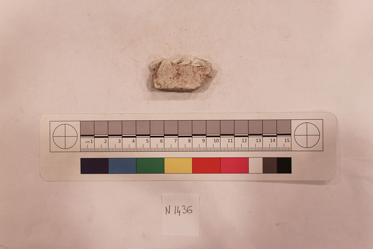 Stucco Fragment, Stucco; carved, painted