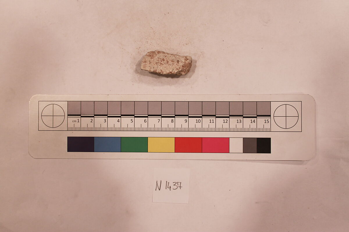 Stucco Fragment, Stucco; carved, painted