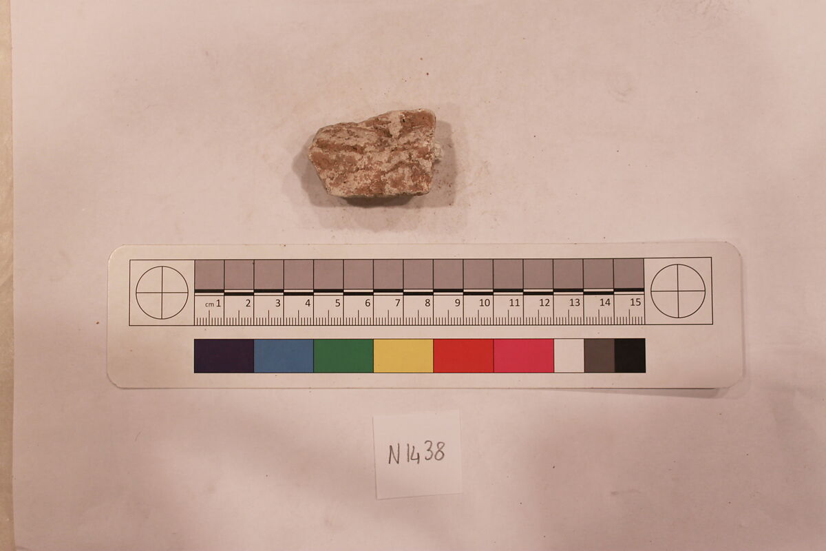 Stucco Fragment, Stucco; carved, painted