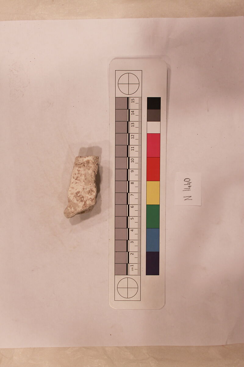 Stucco Fragment, Stucco; carved, painted