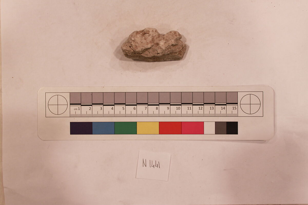 Stucco Fragment, Stucco; carved, painted