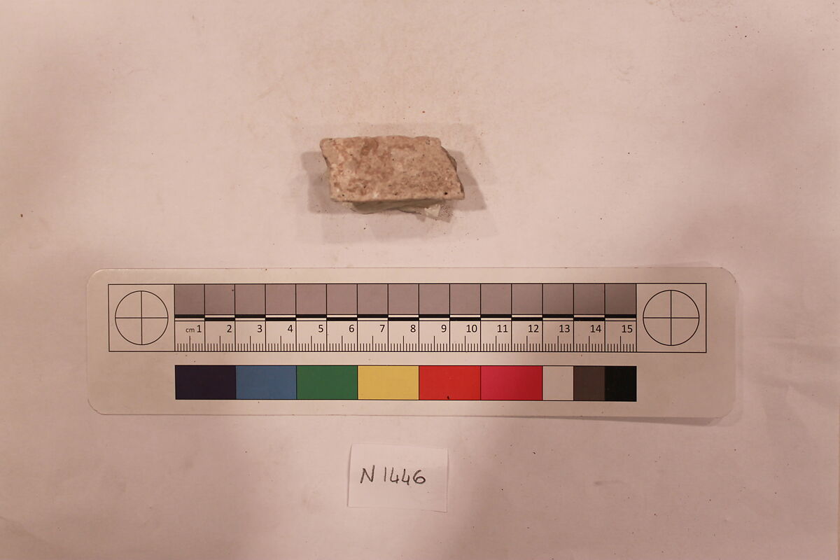 Stucco Fragment, Stucco; carved, painted
