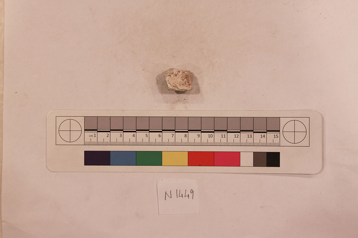 Stucco Fragment, Stucco; carved, painted