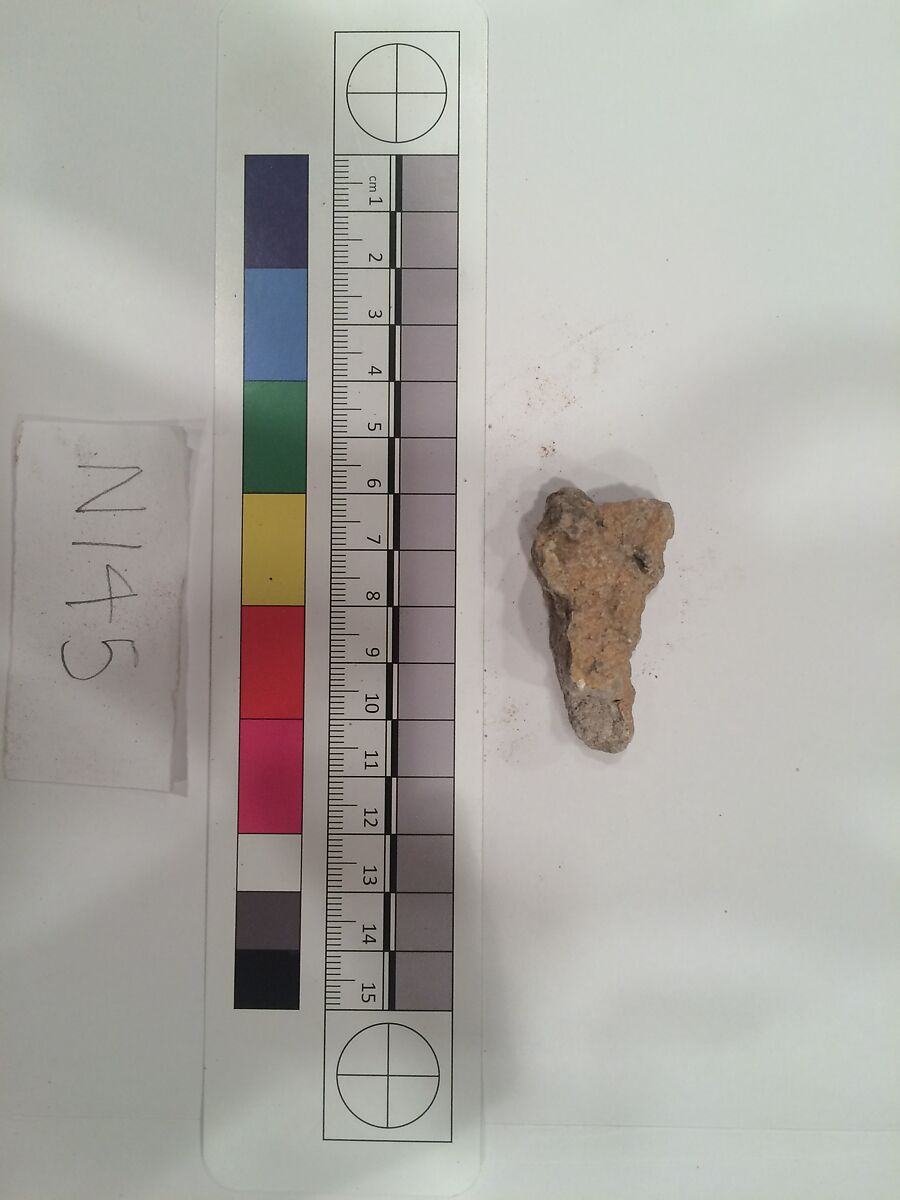 Stucco Fragment, Stucco; carved, painted