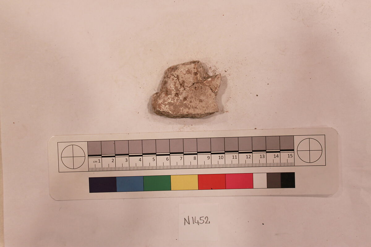 Stucco Fragment, Stucco; carved, painted