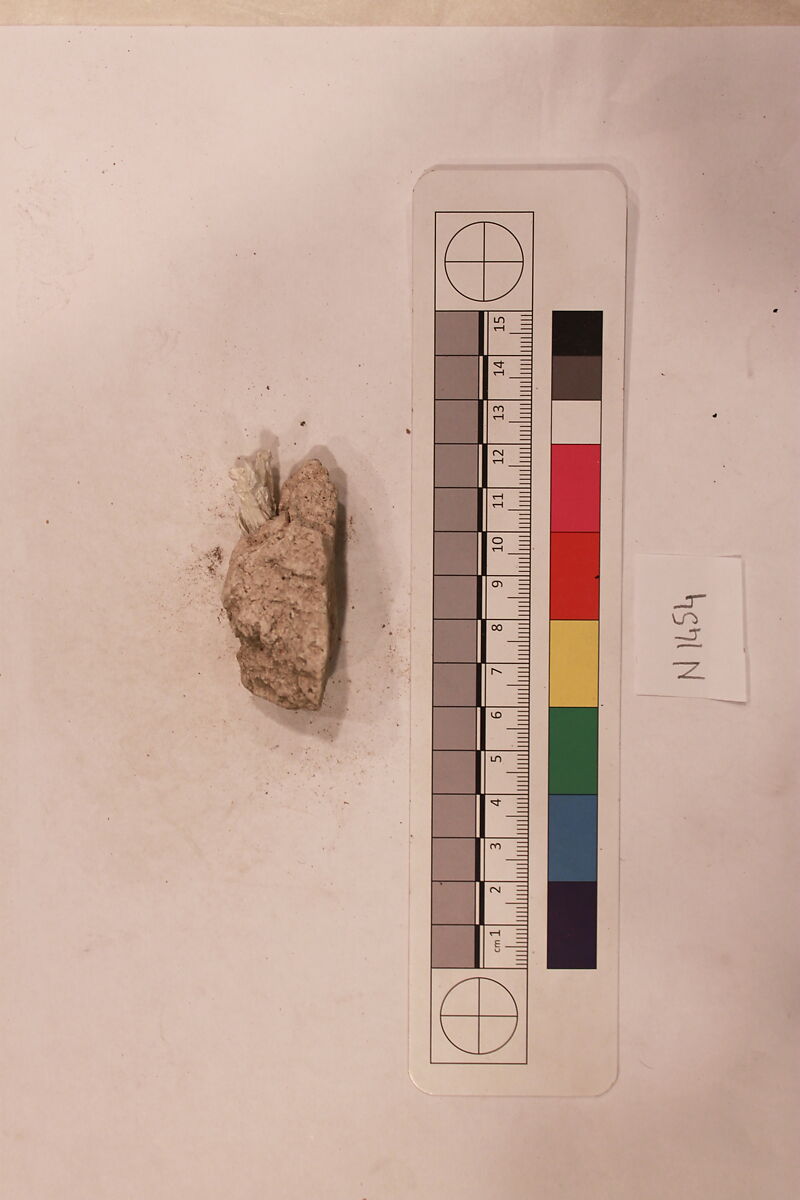 Stucco Fragment, Stucco; carved, painted