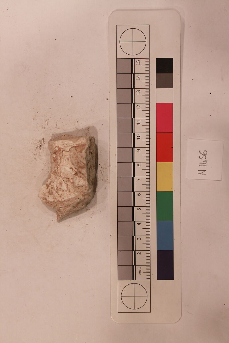 Stucco Fragment, Stucco; carved, painted