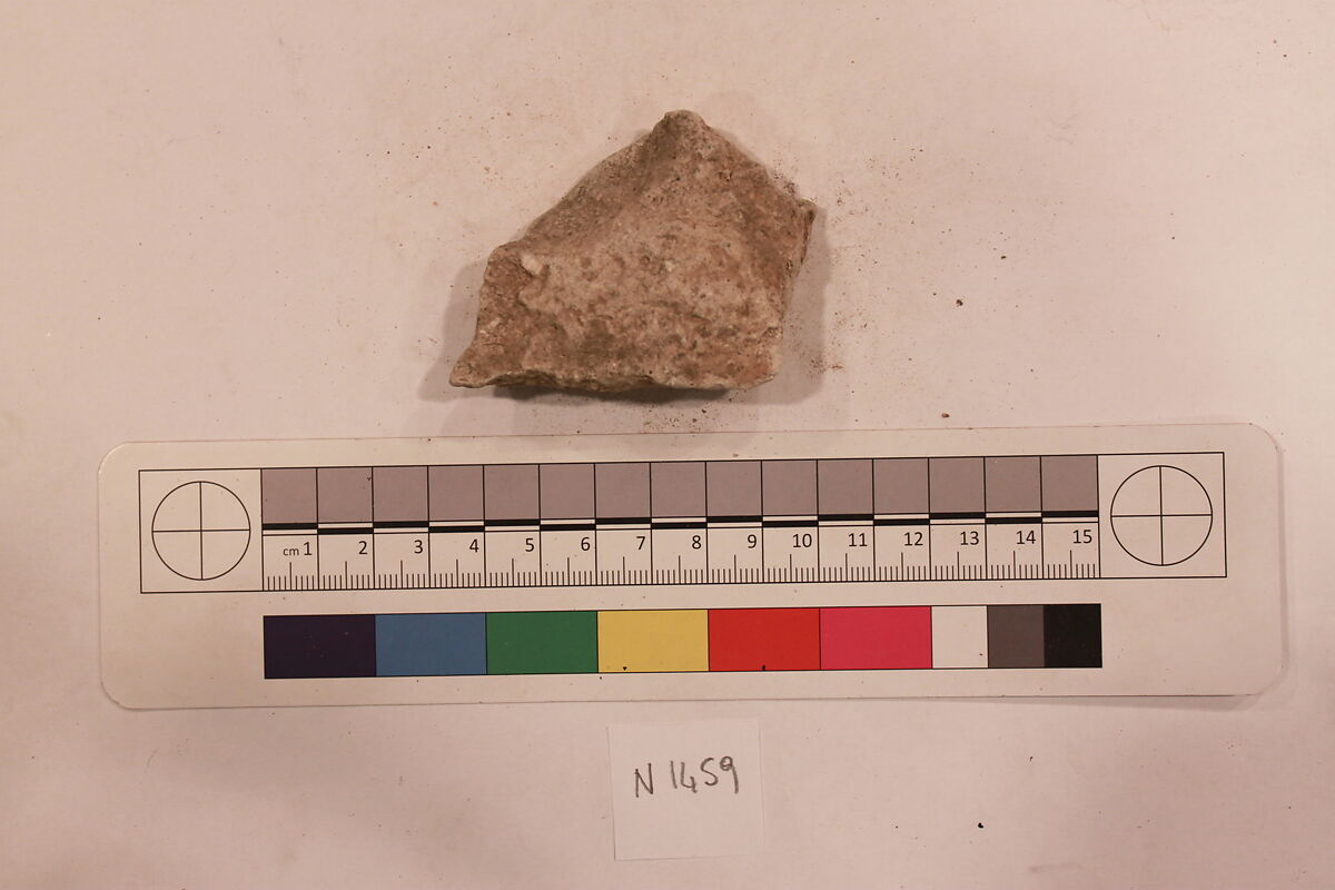 Stucco Fragment, Stucco; carved, painted