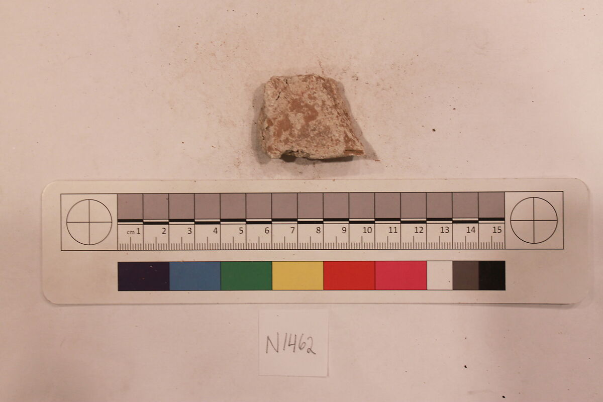 Stucco Fragment, Stucco; carved, painted