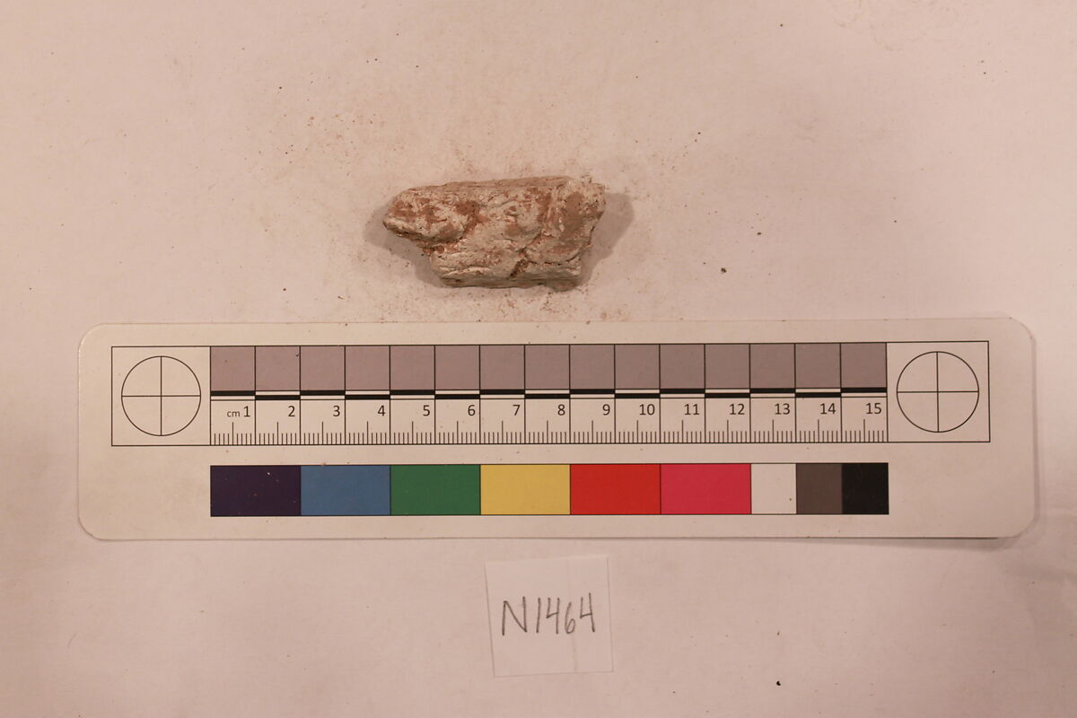 Stucco Fragment, Stucco; carved, painted