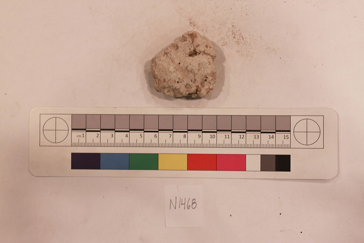 Stucco Fragment, Stucco; carved, painted