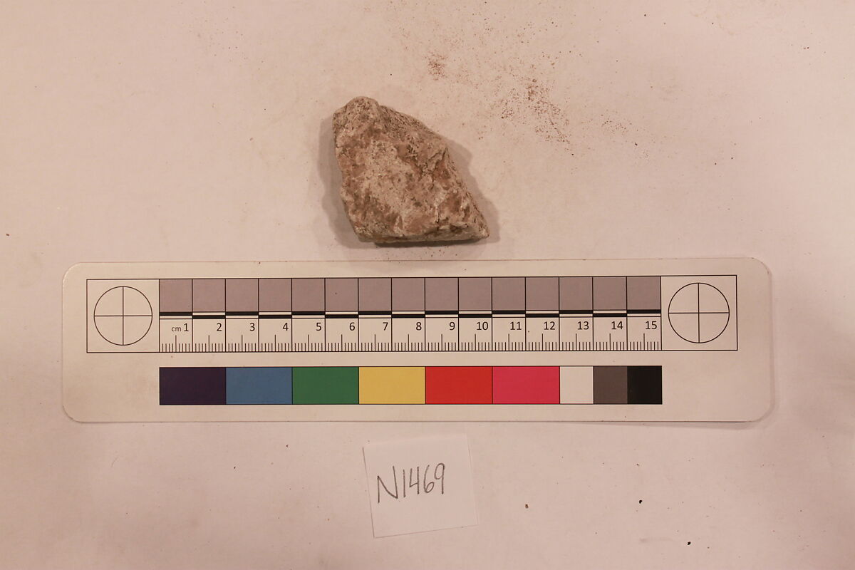 Stucco Fragment, Stucco; carved, painted